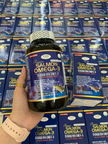 Viên uống dầu cá Salmon Omega Hàn Quốc hộp 300 viên x 1,001mg
