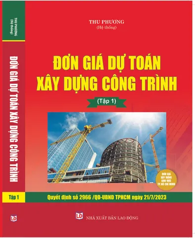 Bộ Sách Đơn giá xây dựng công trình Thành phố Hồ Chí Minh 2023 (tập 1)