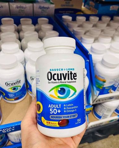 Viên Uống Bổ Mắt Ocuvite Adult 50+ - Dinh Dưỡng Mắt Cho Người Trên 50 Tuổi - 150 Viên Hỗ Trợ Khỏe Mắt Tươi Sáng