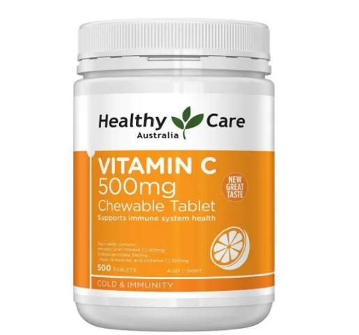 Viên nhai Healthy Care Vitamin C 500mg - 500 viên - Úc