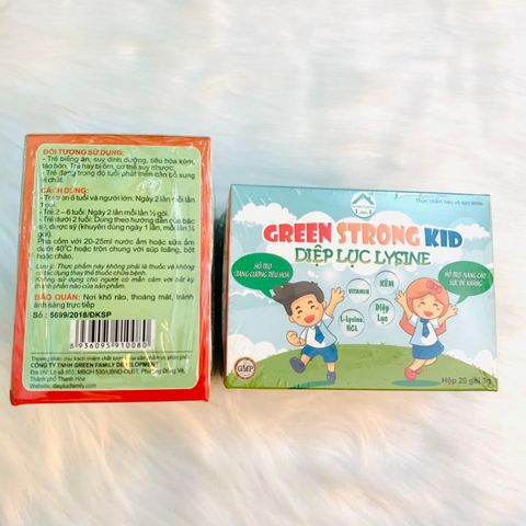 Diệp Lục Lysine (Green Strong Kid) Giúp Bổ Sung Chất Xơ Cho Bé