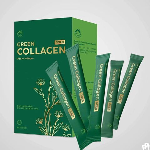Diệp Lục Collagen Gold  Chính Hãng, Giúp Tóc Chắc Khỏe