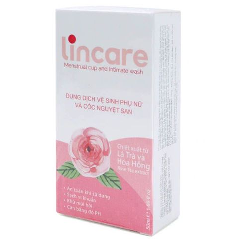 Dung Dịch Vệ Sinh Phụ Nữ Lincare Rose 50ml - Chiết Xuất Hoa Hồng, Ngăn Ngừa Vi Khuẩn, Dưỡng Ẩm Vùng Kín, Tiện Lợi Du Lịch