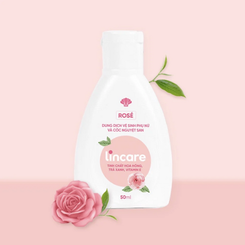 Dung Dịch Vệ Sinh Phụ Nữ Lincare Rose 50ml - Chiết Xuất Hoa Hồng, Ngăn Ngừa Vi Khuẩn, Dưỡng Ẩm Vùng Kín, Tiện Lợi Du Lịch