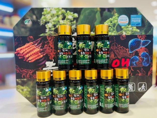 Nước Bổ Gan Đông Trùng Hạ Thảo Well Bio Hàn Quốc - Giải Rượu, Tăng Cường Chức Năng Gan, Hỗ Trợ Sức Khỏe