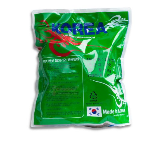 Nấm Linh Chi Đỏ Túi Xanh Wangshin Hàn Quốc 1kg - Thực Phẩm Bổ Dưỡng Tăng Cường Sức Khỏe, Thanh Lọc Cơ Thể, Hỗ Trợ Giấc Ngủ Tốt