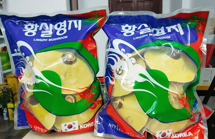 Nấm Linh Chi Đỏ Túi Xanh Wangshin Hàn Quốc 1kg - Thực Phẩm Bổ Dưỡng Tăng Cường Sức Khỏe, Thanh Lọc Cơ Thể, Hỗ Trợ Giấc Ngủ Tốt