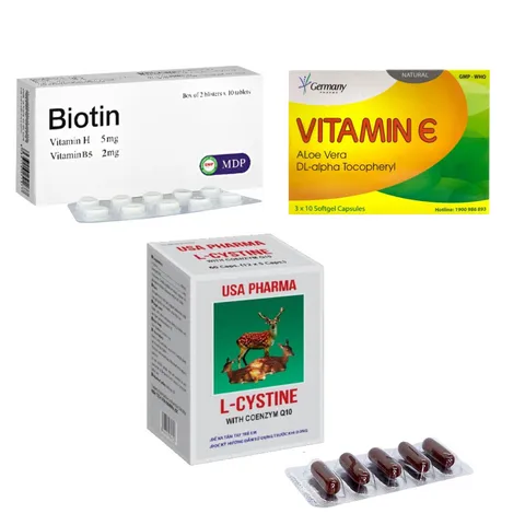 Combo Đẹp Da, Khỏe Tóc: Biotin + Vitamin E + L-Cystine
