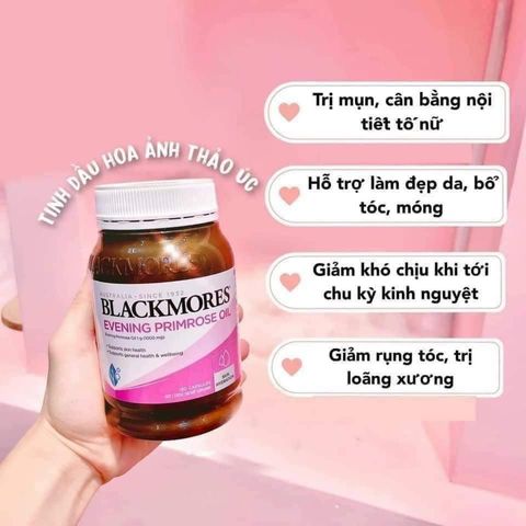 Tinh Dầu Hoa Anh Thảo Úc Blackmores Evening Primrose Oil - Hỗ Trợ Sức Khỏe Da, Cân Bằng Hormon & Giảm Biểu Hiện PMS (190 Viên)