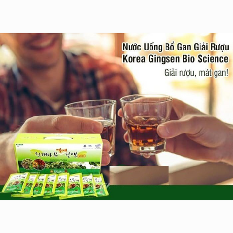 Nước Uống Giải Rượu Mát Gan Bioscience Hàn Quốc - Hộp 30 Gói 100ml, Hỗ Trợ Bổ Gan, Thanh Nhiệt Giải Độc, Tăng Cường Sức Khỏe Gan