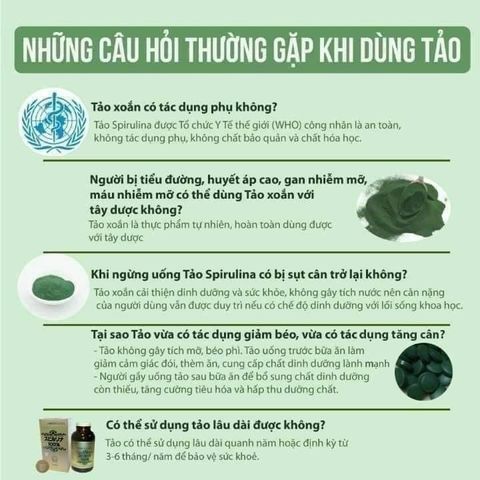 Tảo xoắn Nhật Bản Spirulina 2000 viên - Siêu thực phẩm tăng cường sức khỏe, bổ sung dinh dưỡng và hỗ trợ giảm cân hiệu quả.