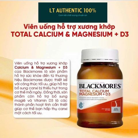 Viên Bổ Sung Canxi Hữu Cơ Magie D3 Blackmores Úc - Hỗ Trợ Chức Năng Xương Khớp 200 Viên