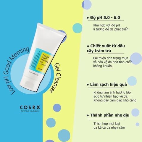 Gel rửa mặt nội địa Hàn Quốc Good Morning - Cosrx
