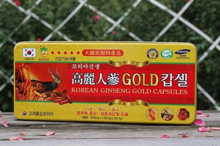 Viên Đạm Hồng Sâm Nhung Hươu Linh Chi Hàn Quốc 120 Viên - Tăng Cường Sức Khỏe, Giảm Căng Thẳng, Dinh Dưỡng Từ Thiên Nhiên