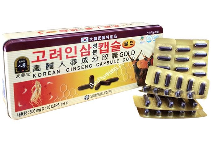 Viên đạm sâm nhung linh chi Korea Ginseng capsule 120 viên