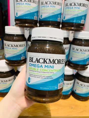 Dầu cá không tanh Blackmores omega mini concentrated Úc lọ 400 viên