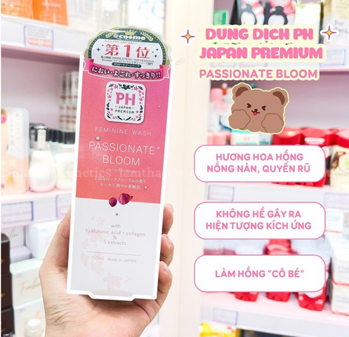 Dung Dịch Vệ Sinh Phụ Nữ PH Japan Premium 150ml - Khử Mùi, Lưu Hương, Độ pH 5 An Toàn Cho Vùng Kín