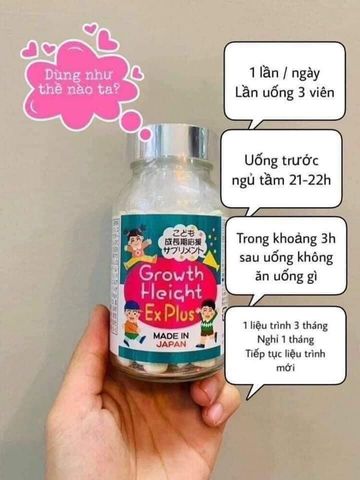 Tăng chiều cao Nhật Height Ex cho trẻ từ 3 - 10 tuổi