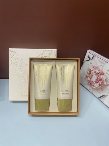 Set Sữa Rửa Mặt Tinh Chất Vàng Su:m37 Losec Summa Elixir Foam Cleanser 150ml x 2 - Dành Cho Da Nhạy Cảm, Làm Sạch Hiệu Quả, Dưỡng Ẩm Tự Nhiên