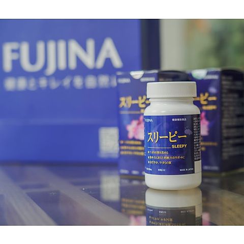 Viên uống hỗ trợ ngủ ngon Fujina Sleepy 80 viên - Giải pháp cho giấc ngủ tự nhiên, an thần, giảm lo âu, cải thiện trí nhớ, sản phẩm Nhật Bản