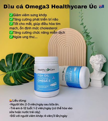 Viên Uống Omega 3-6-9 Úc 200 Viên - Healthy Care Hỗ Trợ Sức Khỏe Tim Mạch, Làm Đẹp Da, Cải Thiện Trí Nhớ