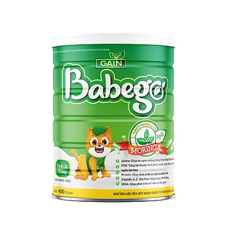 Babego Sữa Mát  Giúp Cải Thiện Biếng Ăn Từ 12 - 36 tháng Hộp 400Gr