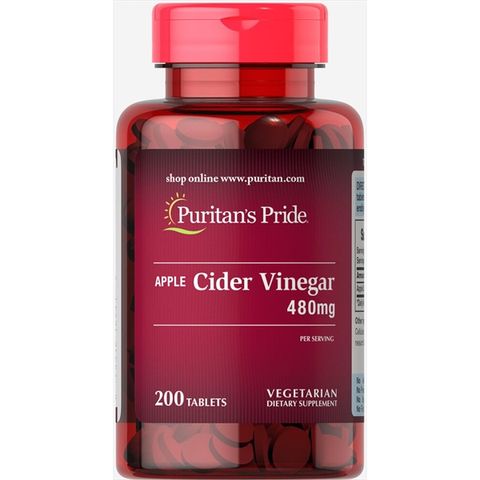 Viên Uống Giảm Cân Táo Giấm Cider Vinegar 480mg, 200 viên
