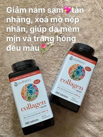 Collagen thủy phân tuýp 1 2 & 3 Mỹ Youtherory 390 viên