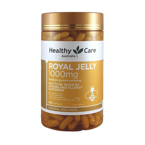 Viên uống sữa ong chúa Healthy Care Royal Jelly 1000 365 viên của Úc