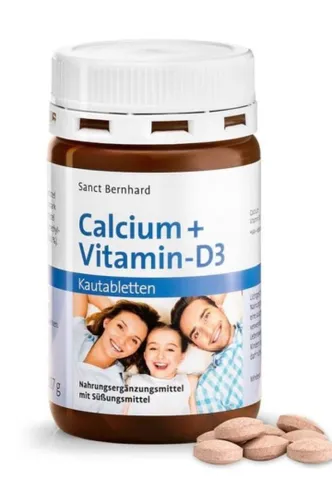 Viên Ngậm Canxi Vị Socola  Trẻ từ 4 tuổi Calcium Vitamin D3, 150 Viên
