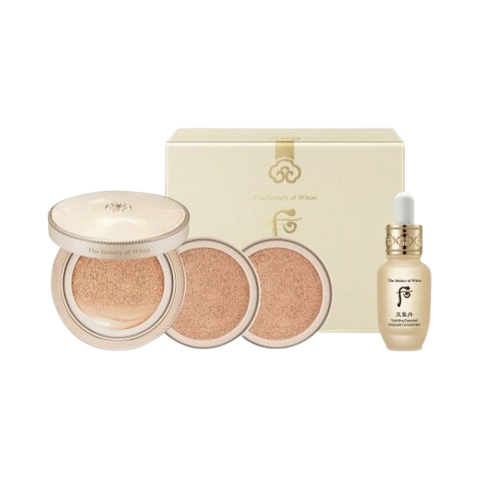 Set phấn nước chống nắng cao cấp Whoo Luxury Golden Cushion Glow