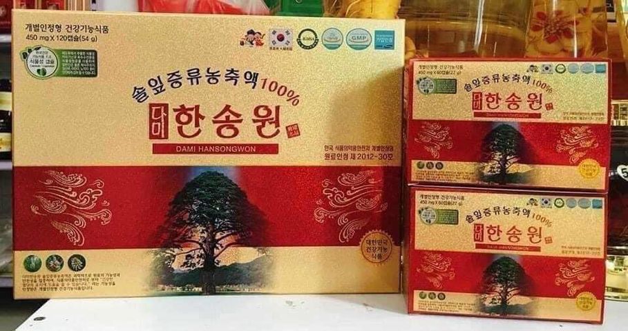 Tinh dầu thông đỏ Dami Hansongwon Hàn Quốc 120 viên