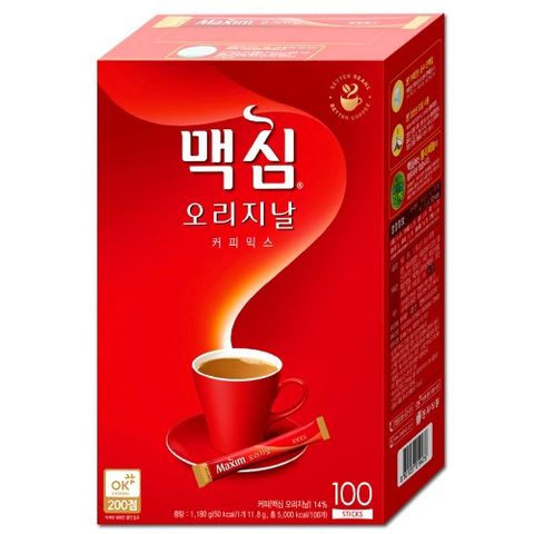 Cà phê hòa tan Hàn Quốc Maxim Orginal Coffee Mix hộp 100 gói