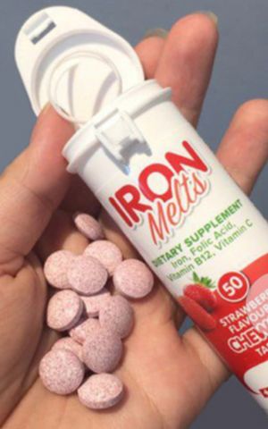 Viên ngậm bổ sung sắt Iron Melts Chewable 50 viên của Thụy Sĩ