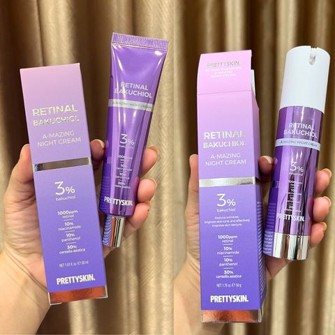 Kem Dưỡng Đêm Pretty Skin Retinal Bakuchiol A-Mazing Night Cream - Làm Sáng Da, Chống Lão Hóa, Cung Cấp Độ Ẩm, Chiết Xuất Thiên Nhiên