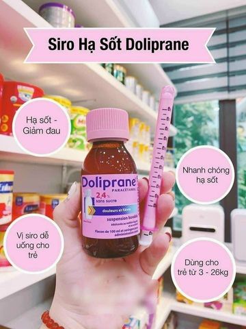 Siro hạ sốt cho bé nội địa Pháp - Doliprane