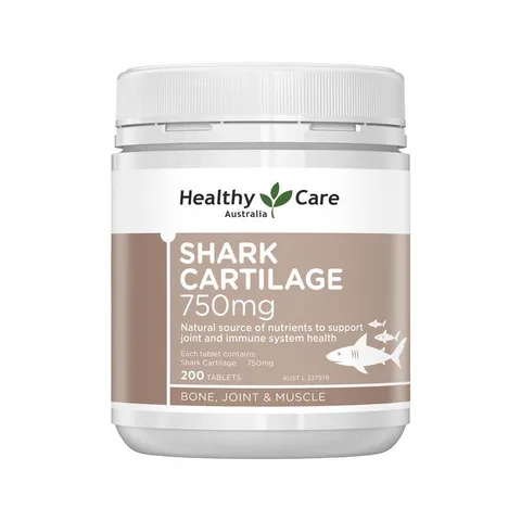 Viên sụn vi cá Shark Cartilage 750mg lọ 200 viên - Healthy Care