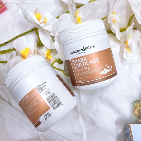 Viên uống Sụn Cá  750mg Healthy Care - Hỗ trợ xương khớp, tăng cường miễn dịch, giảm đau nhức, 200 viên