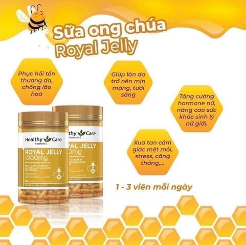 Sữa Ong Chúa Royal Jelly 1000mg Úc Lọ 365 Viên - Bổ Sung Dinh Dưỡng, Tăng Cường Sức Khỏe, Trẻ Hoá Làn Da