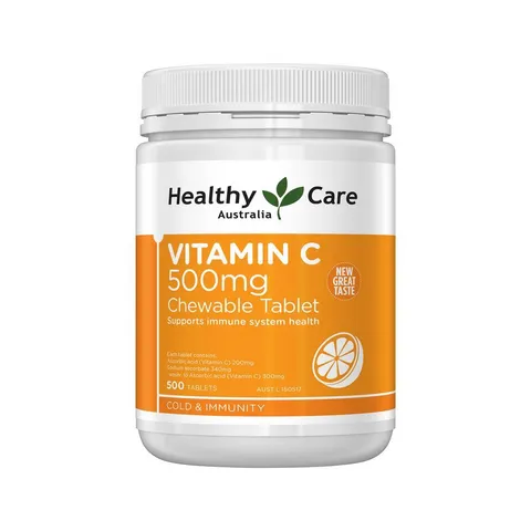 Viên ngậm Vitamin C 500mg Úc lọ 500 viên - Healthy Care