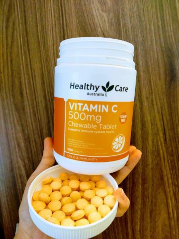 Viên ngậm Vitamin C 500mg Úc lọ 500 viên - Healthy Care