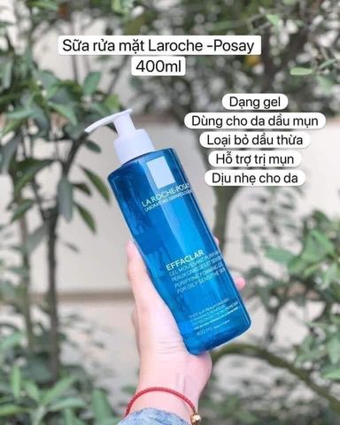 Sữa Rửa Mặt La Roche-Posay Effaclar Cho Da Dầu Nhạy Cảm 400ml - Giảm Mụn, Làm Sạch Sâu, Giữ Ẩm Tối Ưu