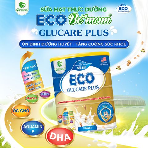 Sữa Hạt Tiểu Đường ECO - Glucare Plus 850gr