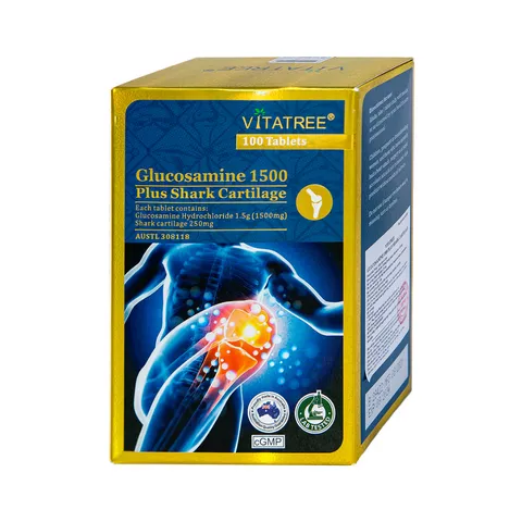 Vitatree Glucosamine 1500 plus Shark Cartilage hỗ trợ sụn khớp Úc