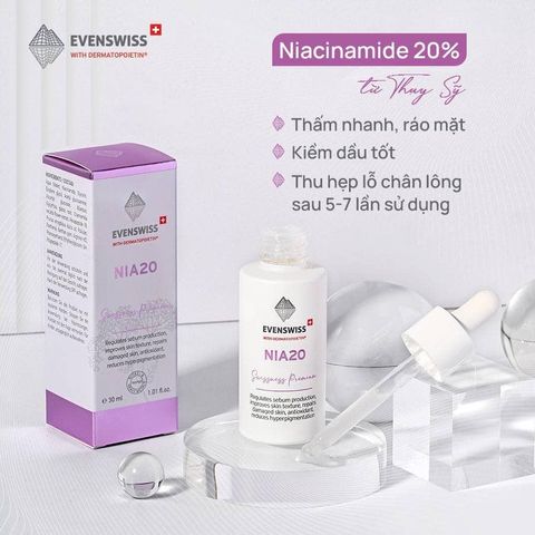 Tinh chất Serum Evenswiss Nia 20% (30ml)