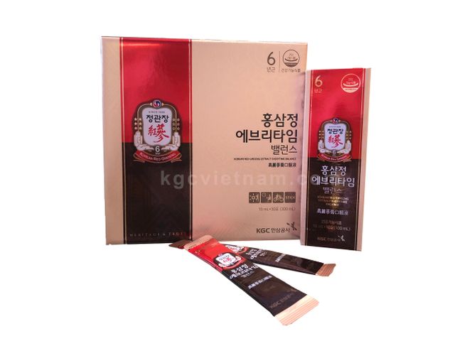 Tinh Chất Hồng Sâm Pha Sẵn KGC Cheong Kwan Jang Everytime Balance 30 Gói x 10ml - Tăng Cường Miễn Dịch, Giảm Mệt Mỏi, Hương Vị Tuyệt Vời