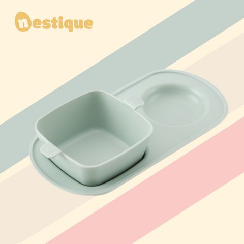 Khay Ăn Sáng Trẻ Em Hai Ngăn Nestique N-14 