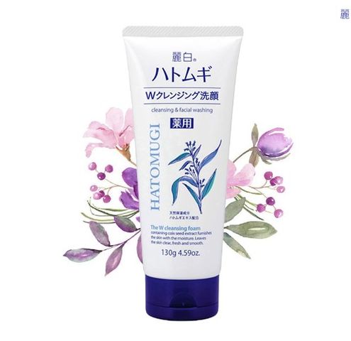 Sữa Rửa Mặt KUMANO Hatomugi 130g - Dưỡng Ẩm, Làm Trắng Da, Chống Mụn, Nhật Bản - Sản Phẩm Từ Hạt Ý Dĩ