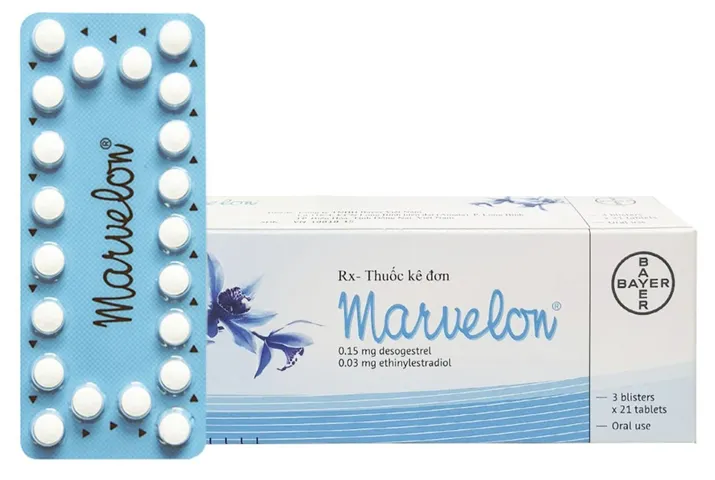 Viên uống ngừa thai hàng ngày Marvelon vỉ 21 viên, 1 hộp 3 vỉ