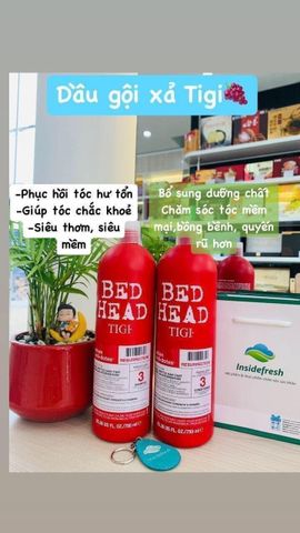 Cặp gội xả Tigi Bed Head đỏ siêu suôn mượt